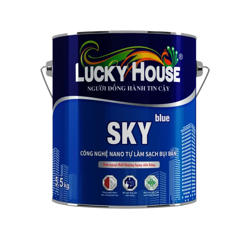 LUCKY HOUSE - Sơn ngoại thất thượng hạng Sky Blue