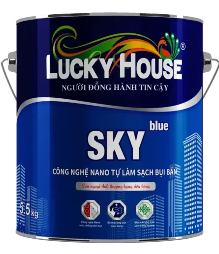 LUCKY HOUSE - Sơn ngoại thất thượng hạng Sky Blue