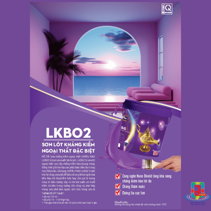 VERTUMAX - LKB02 – Sơn lót kháng kiềm ngoại thất đặc biệt