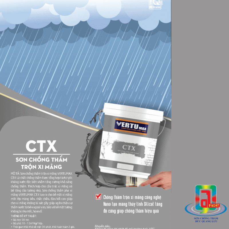VERTUMAX - CTX – Sơn chống thấm trộn xi măng