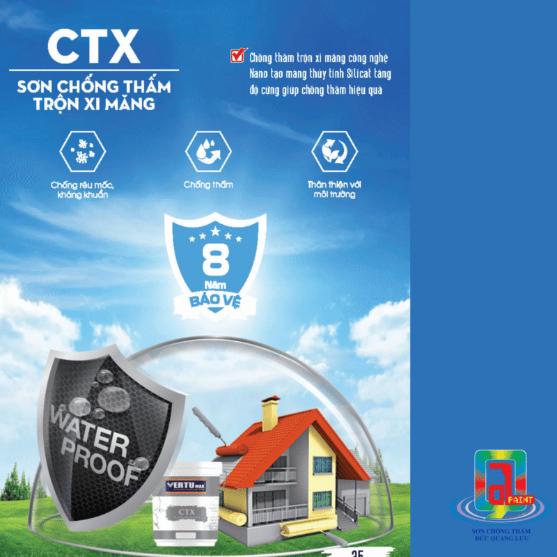 VERTUMAX - CTX – Sơn chống thấm trộn xi măng