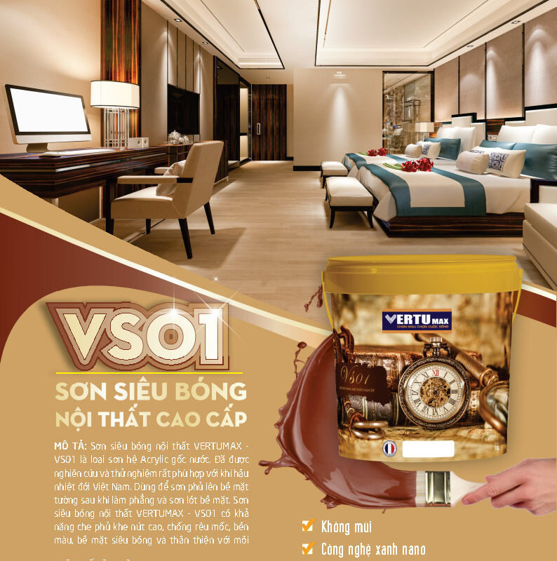 Vertumax - VS01 - Sơn siêu bóng nội thất cao cấp
